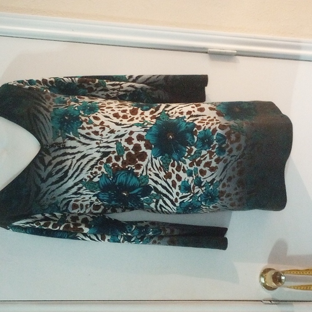 Long Sleeve Animal Print Dress